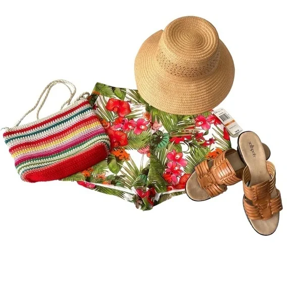 NWT GB Tropical Print Dressy Shorts Size Small - Picture 10 of 11